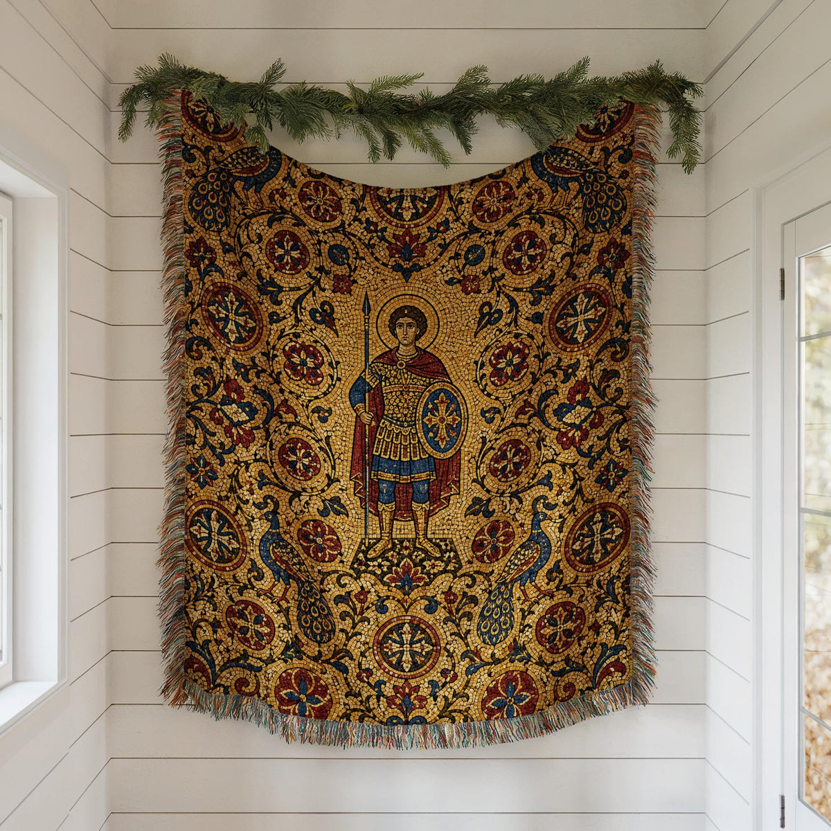 Warrior Saint Woven Blanket