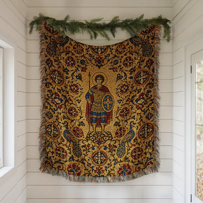 Warrior Saint Woven Blanket