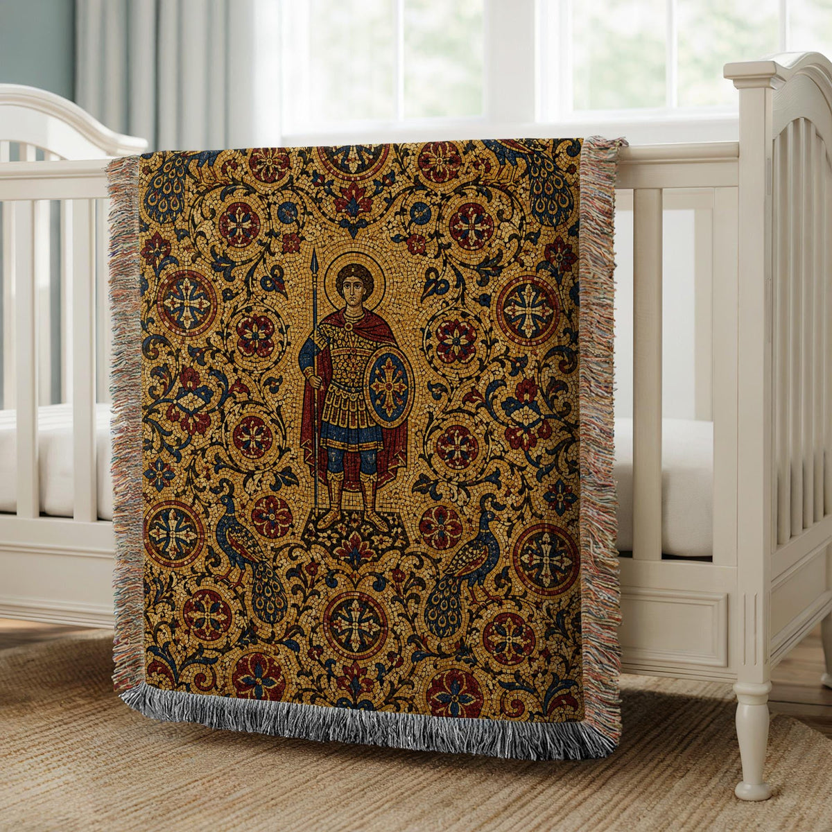 Warrior Saint Woven Blanket