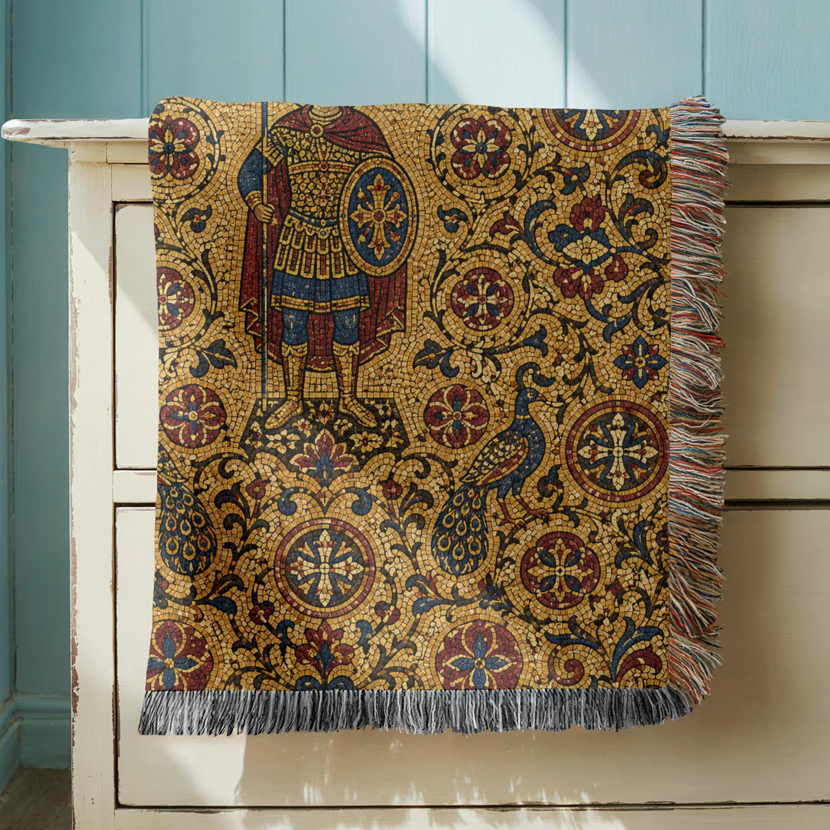 Warrior Saint Woven Blanket