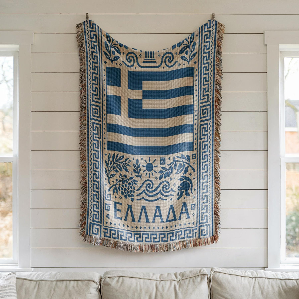 Greece Woven Blanket