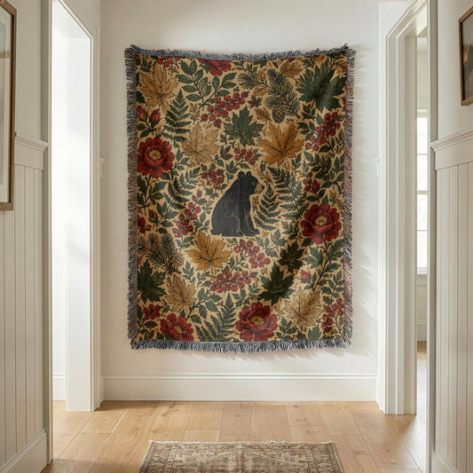 Black Bear Woven Blanket