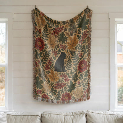 Black Bear Woven Blanket