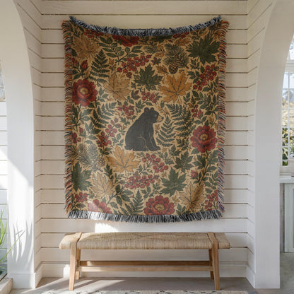 Black Bear Woven Blanket