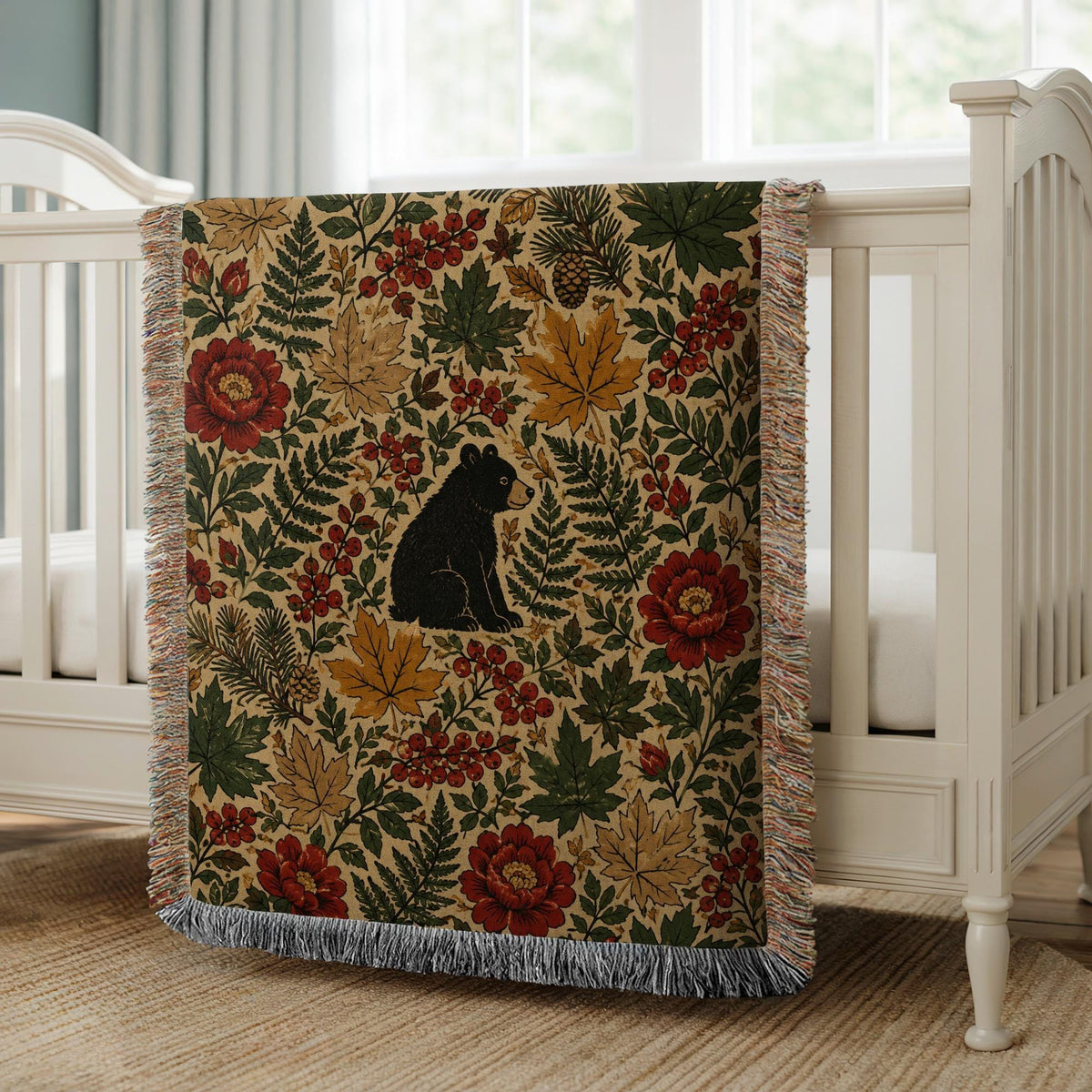 Black Bear Woven Blanket