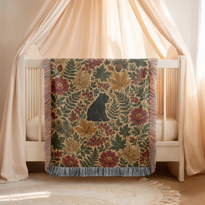 Black Bear Woven Blanket