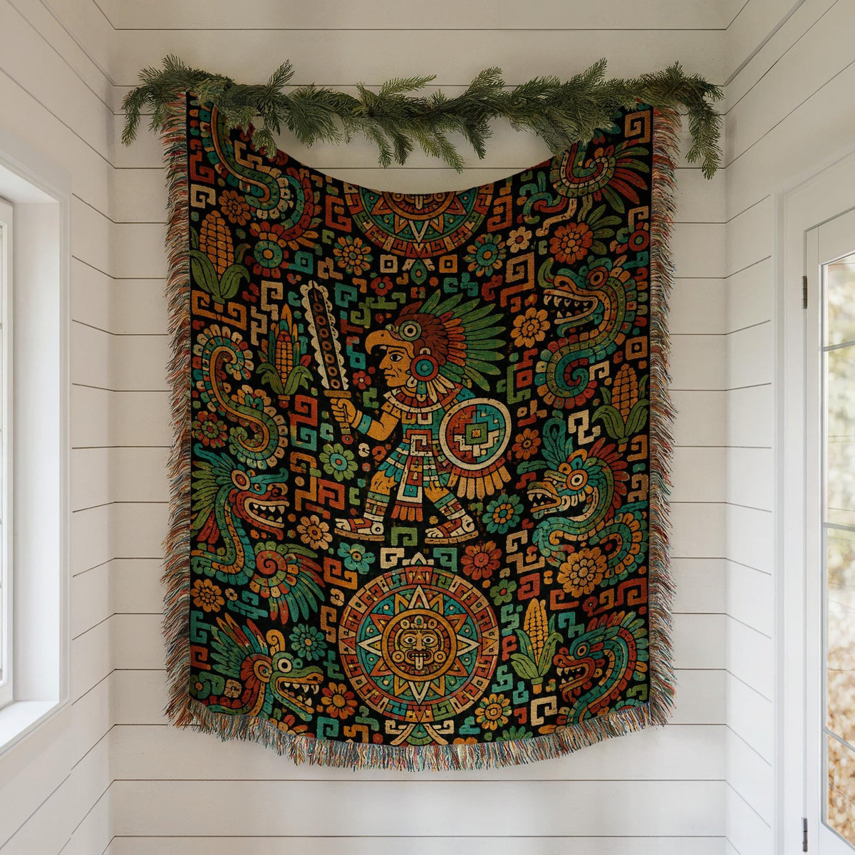 Aztec Style Woven Blanket