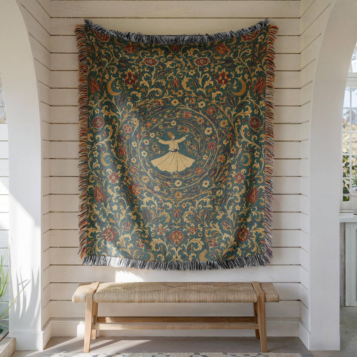 Whirling Dervish Woven Blanket