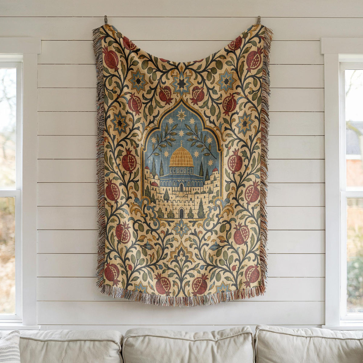 Dome of the Rock Woven Blanket