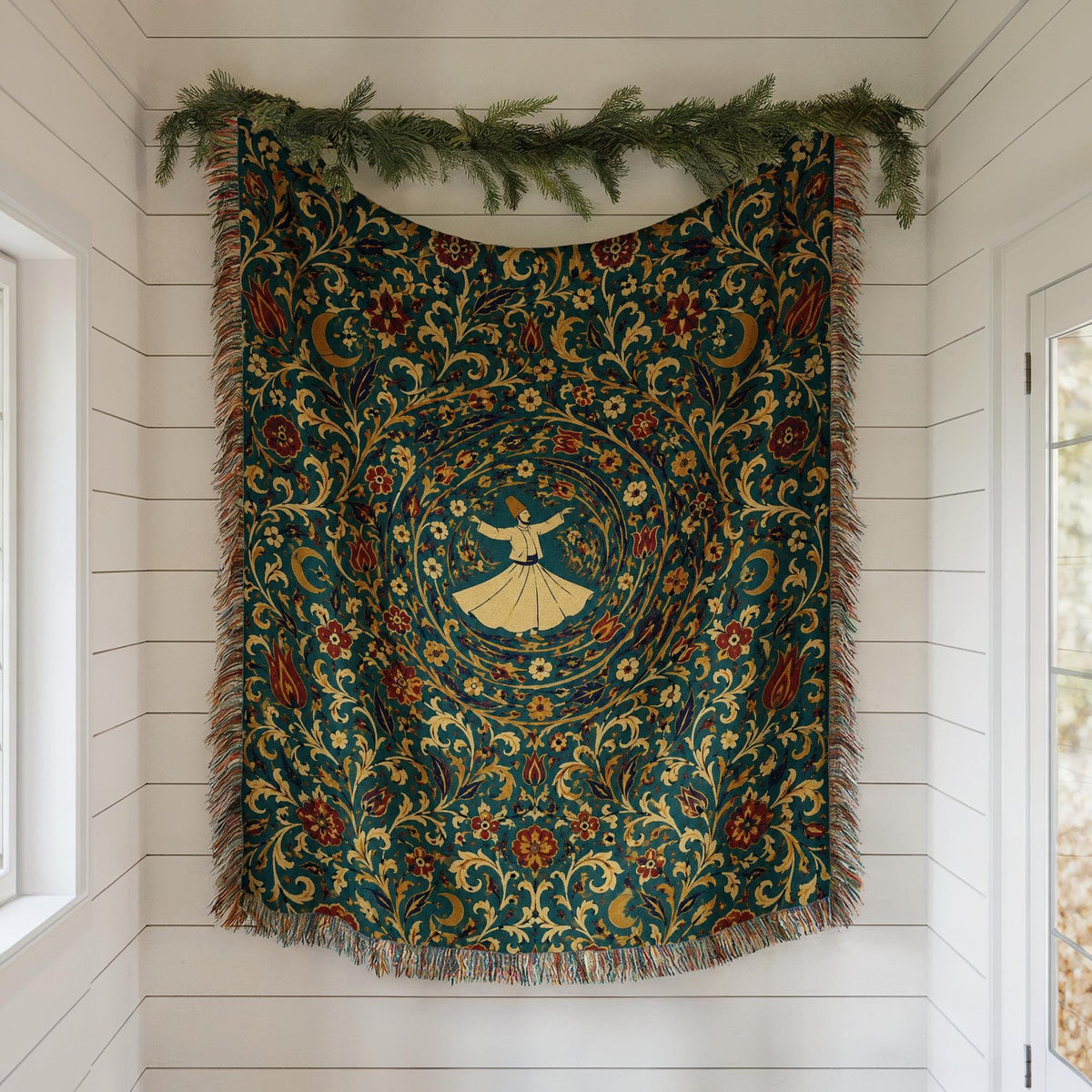 Whirling Dervish Woven Blanket