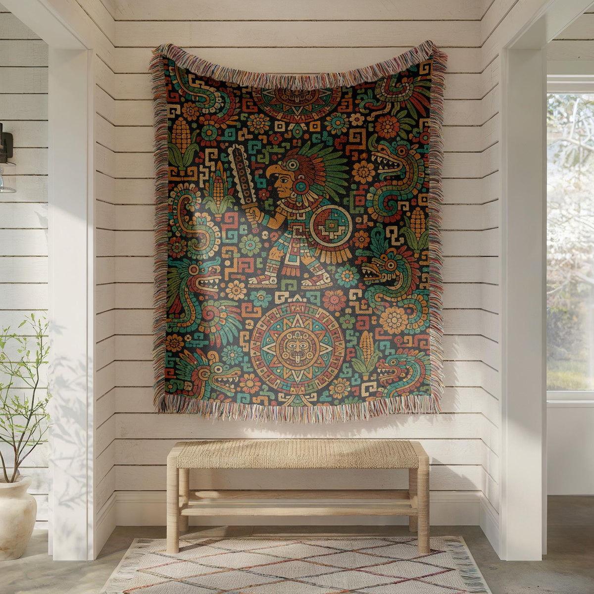 Aztec Style Woven Blanket