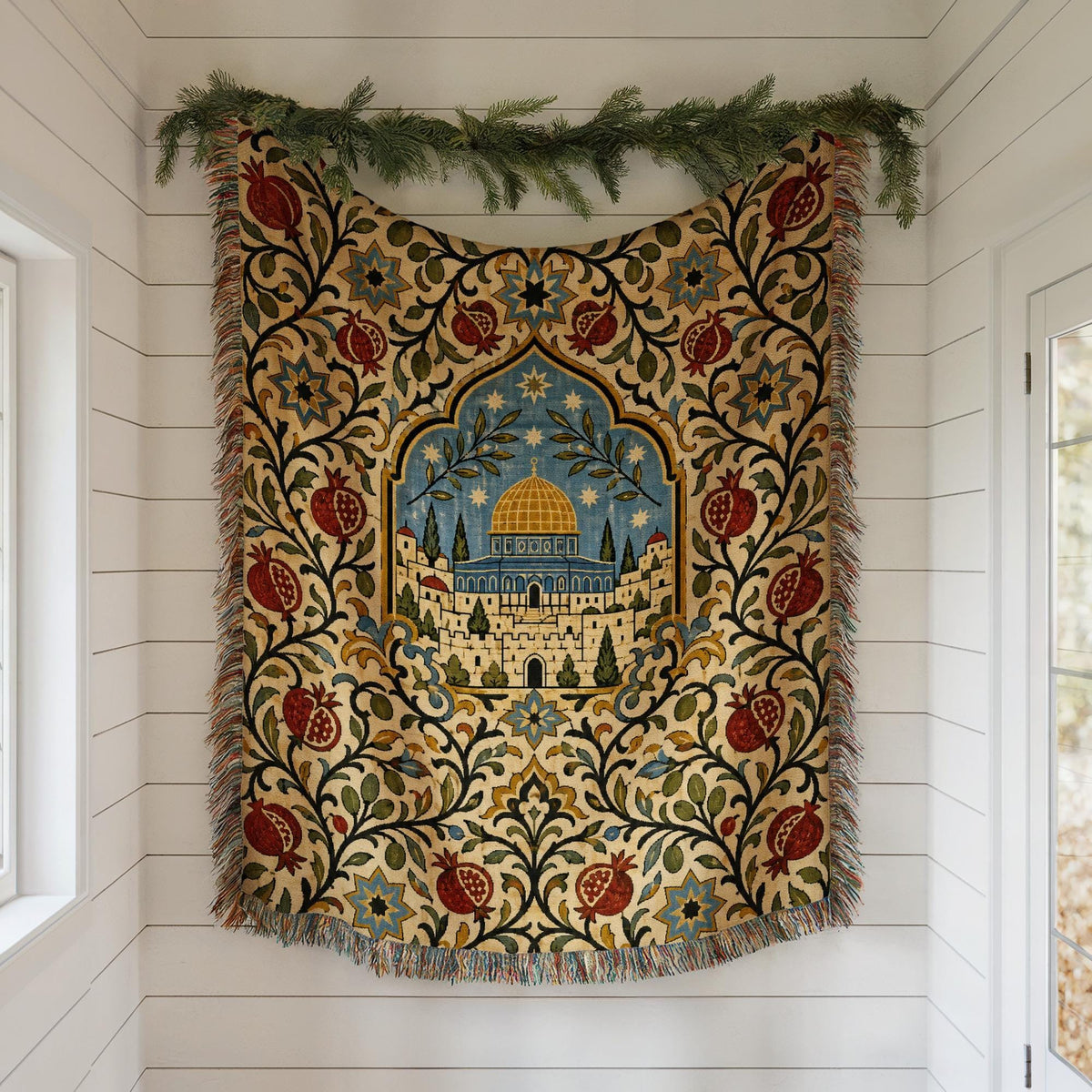 Dome of the Rock Woven Blanket
