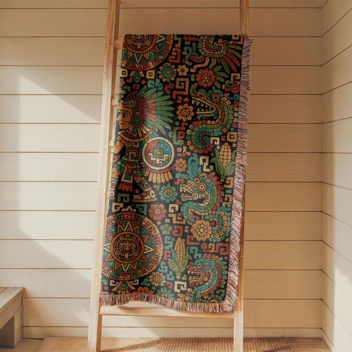 Aztec Style Woven Blanket