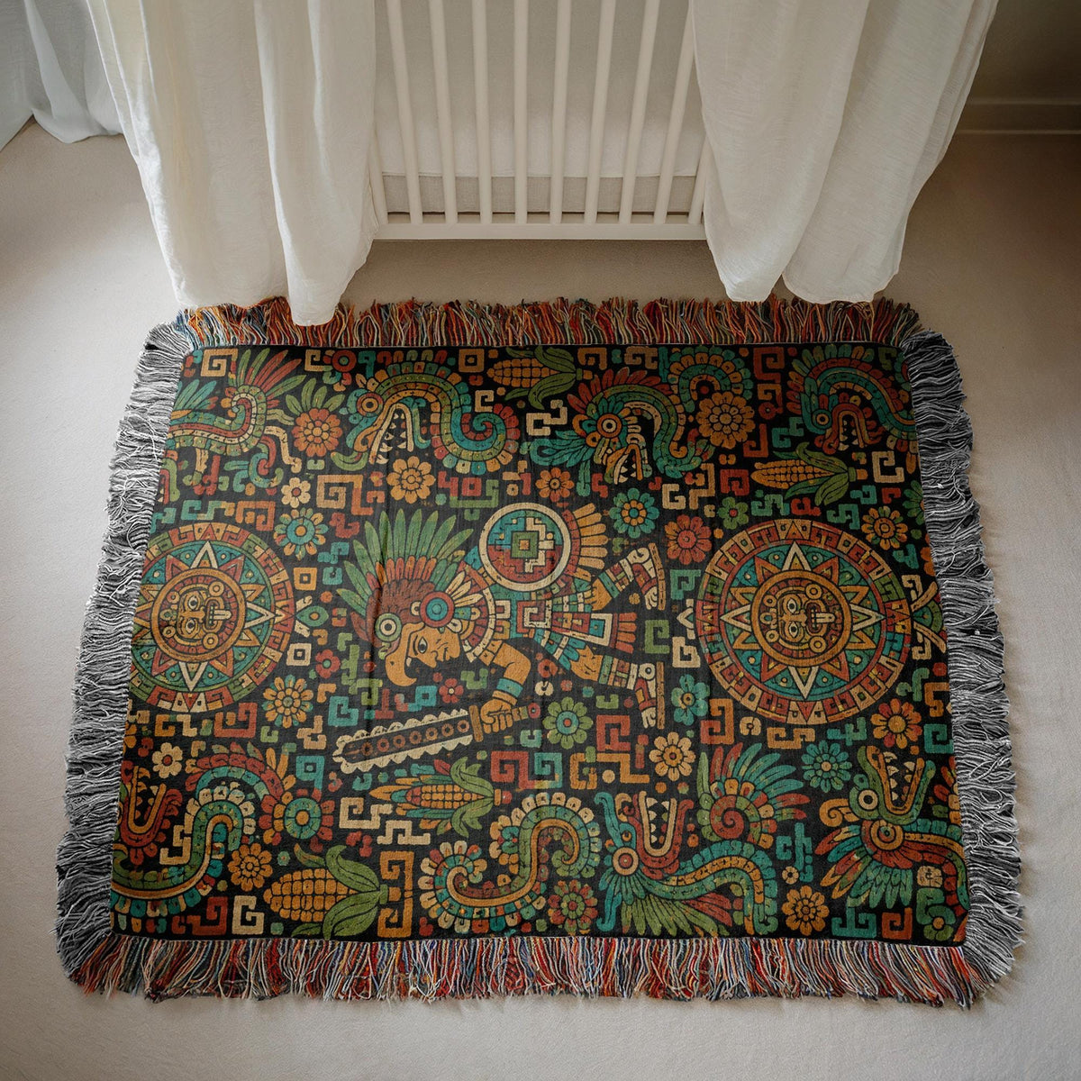 Aztec Style Woven Blanket