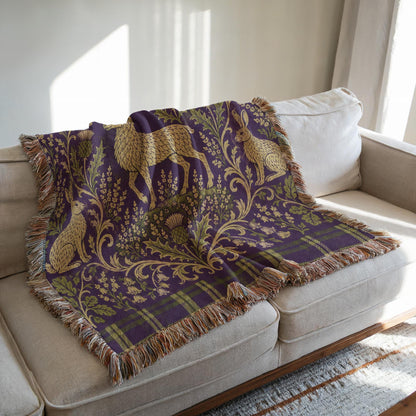 Scottish Stag Woven Blanket
