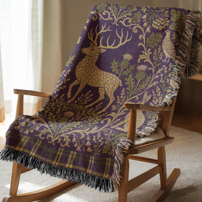 Scottish Stag Woven Blanket