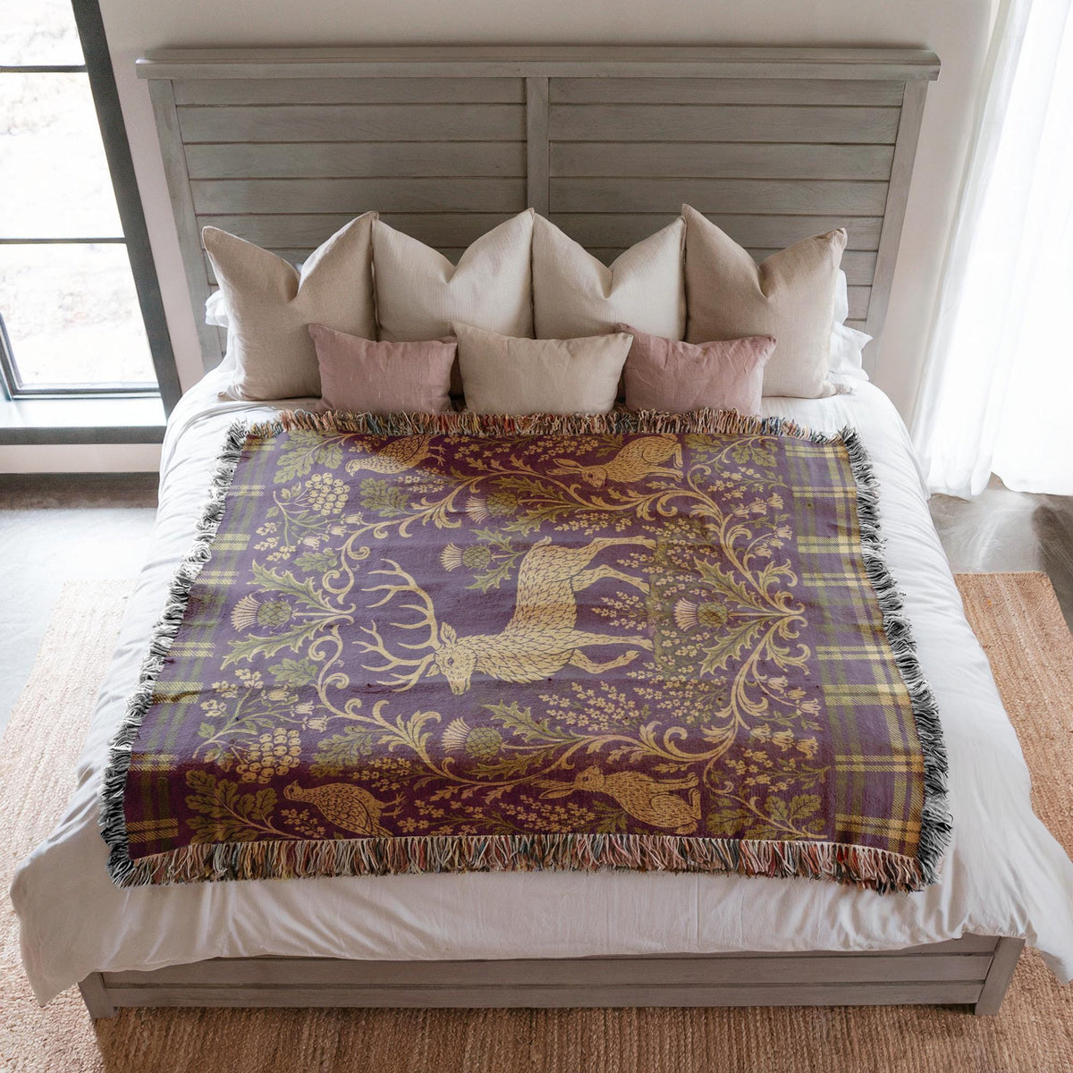 Scottish Stag Woven Blanket