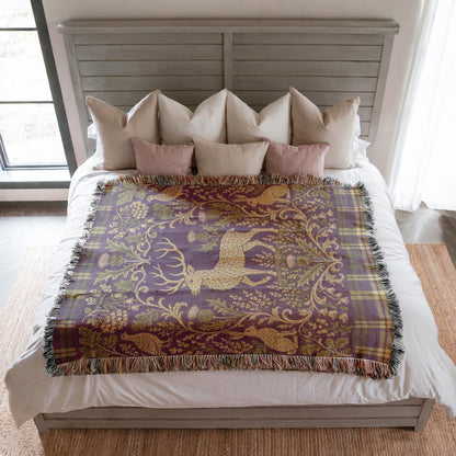 Scottish Stag Woven Blanket