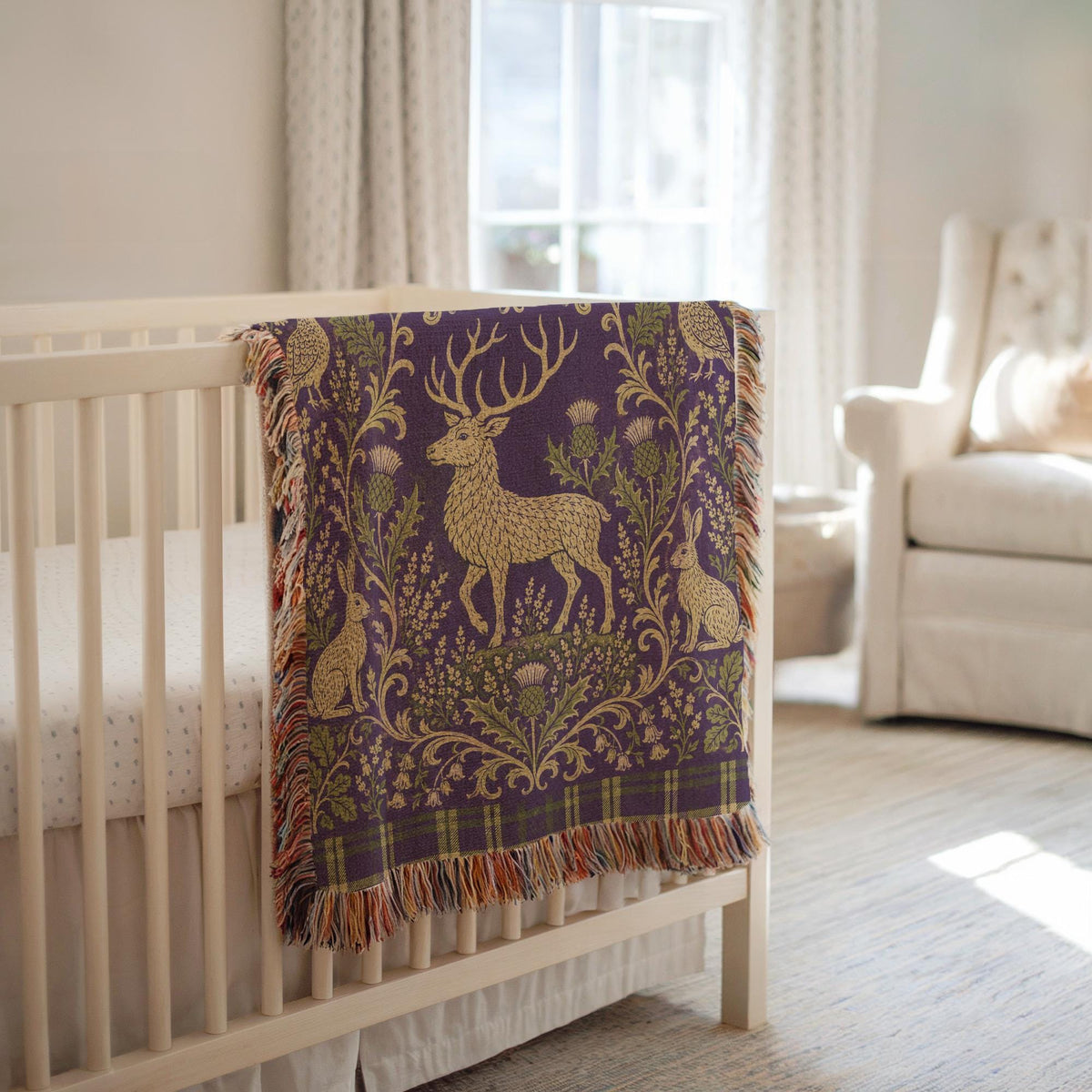 Scottish Stag Woven Blanket