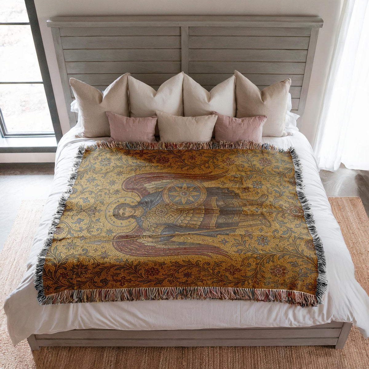 Archangel Michael Woven Blanket