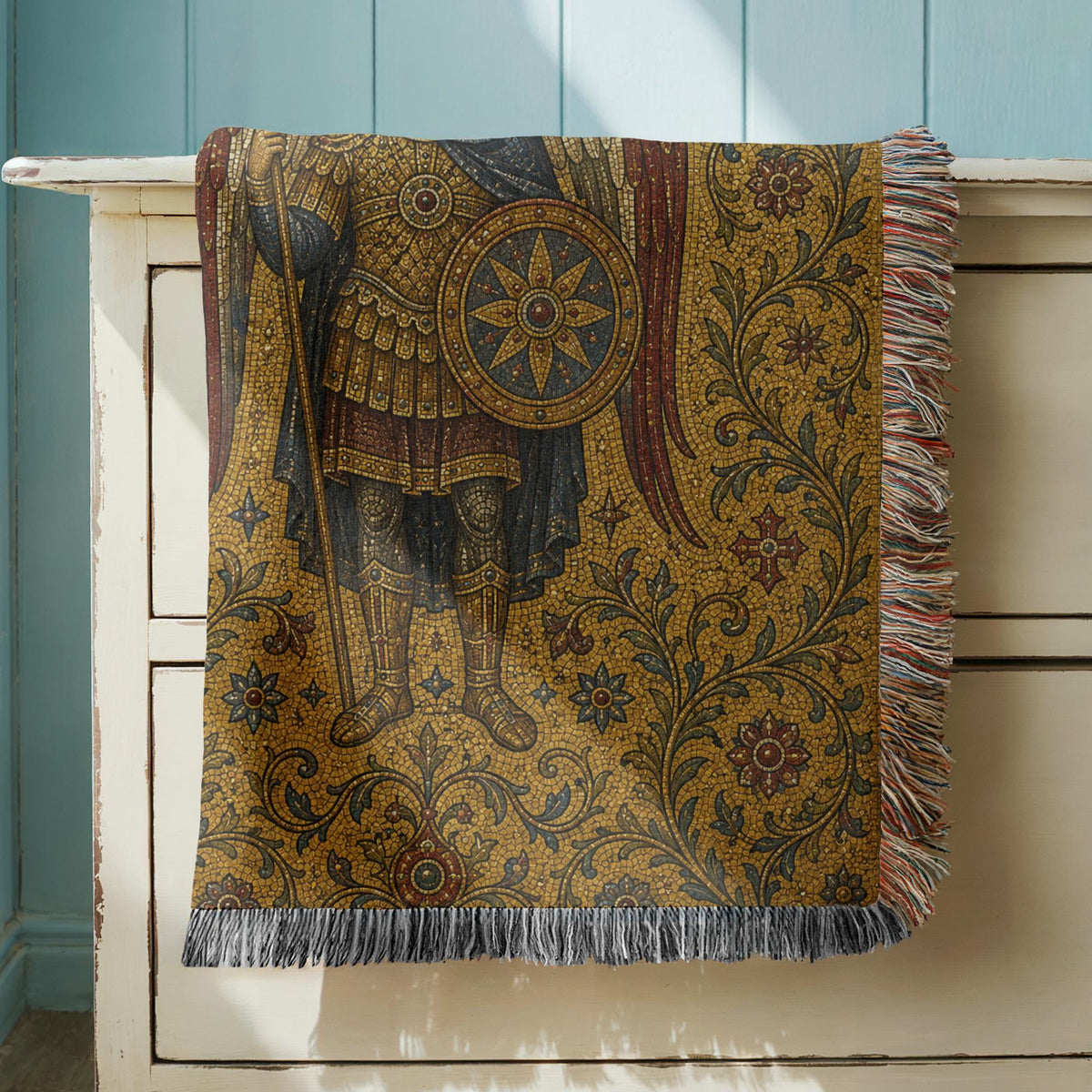 Archangel Michael Woven Blanket