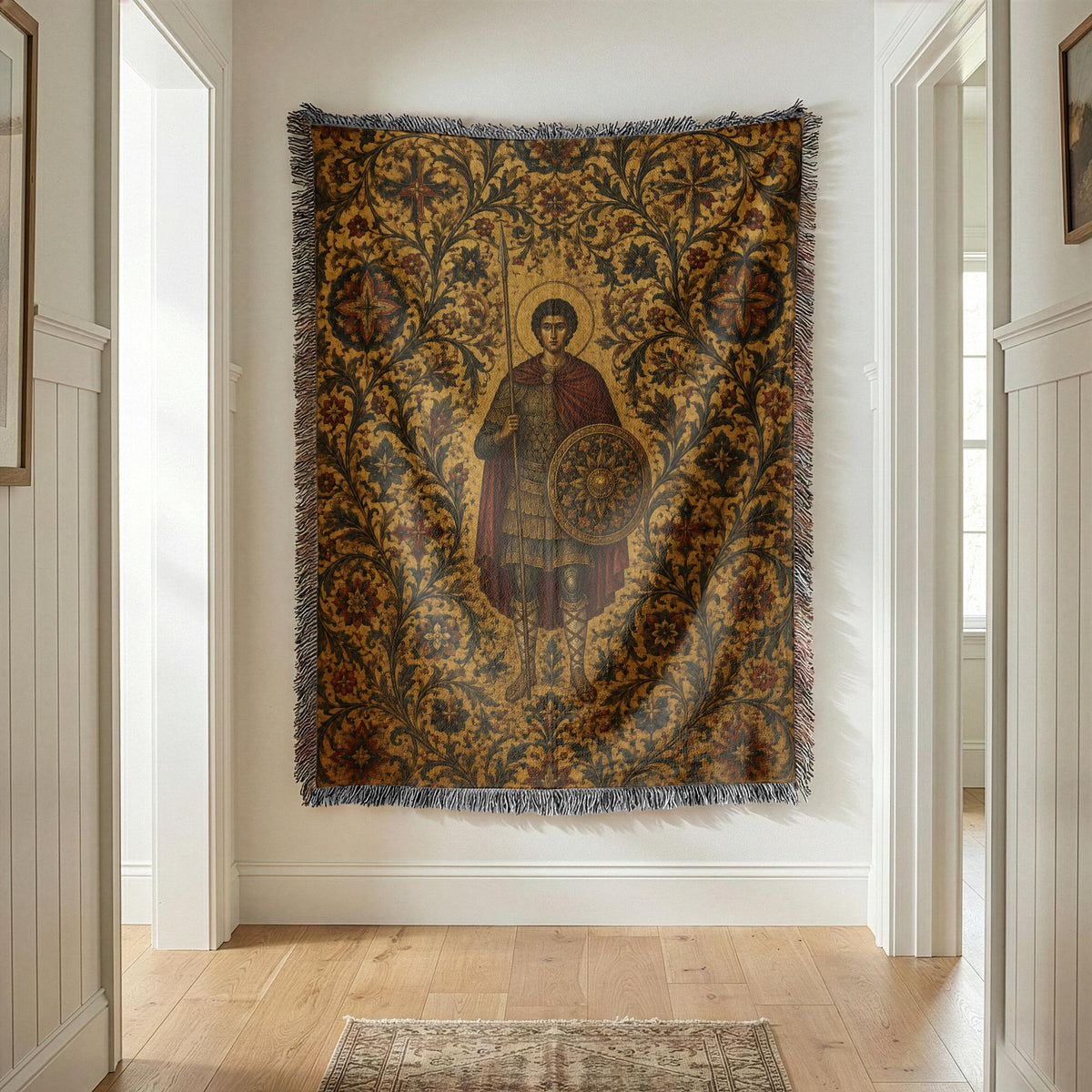 Warrior Saint Woven Blanket