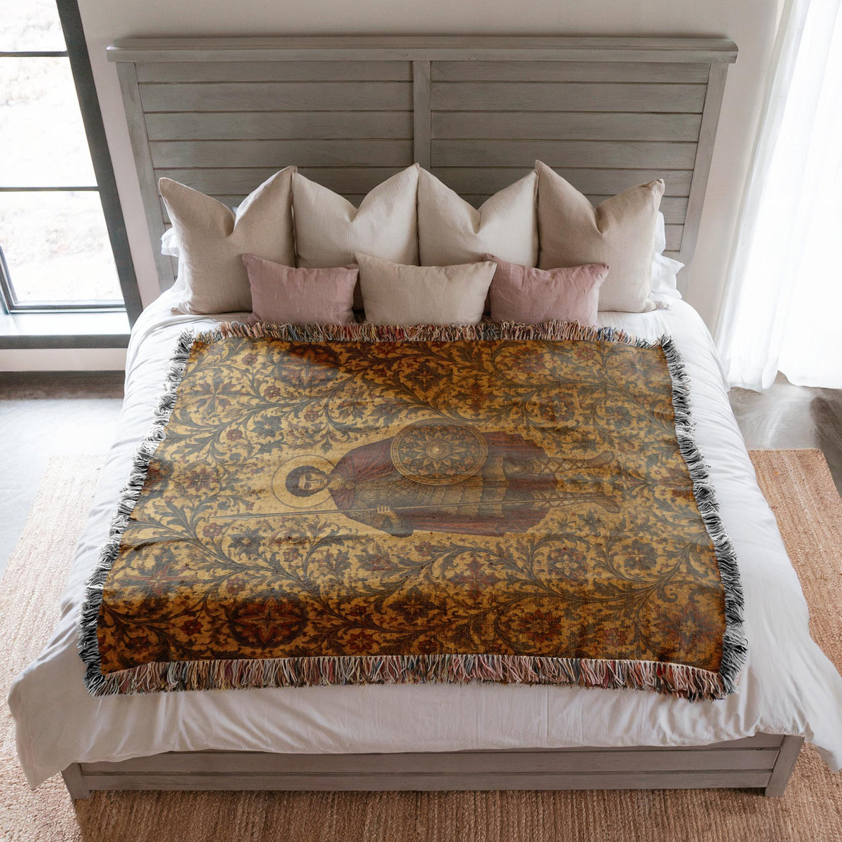 Warrior Saint Woven Blanket