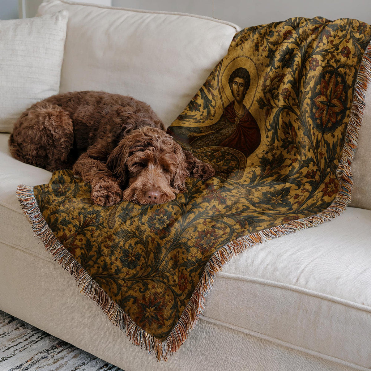 Warrior Saint Woven Blanket