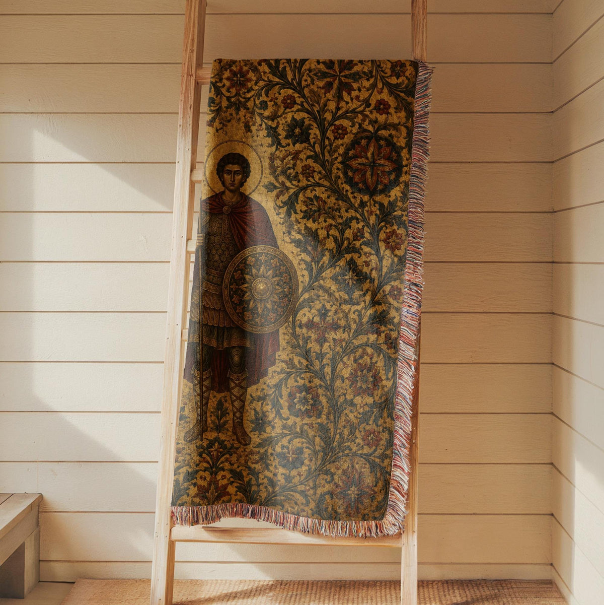 Warrior Saint Woven Blanket