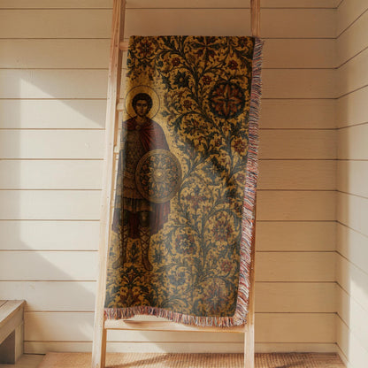 Warrior Saint Woven Blanket