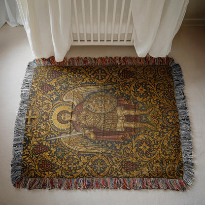 Archangel Michael Woven Blanket