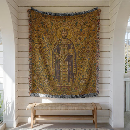 Byzantine Emperor Woven Blanket