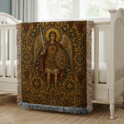 Archangel Michael Woven Blanket