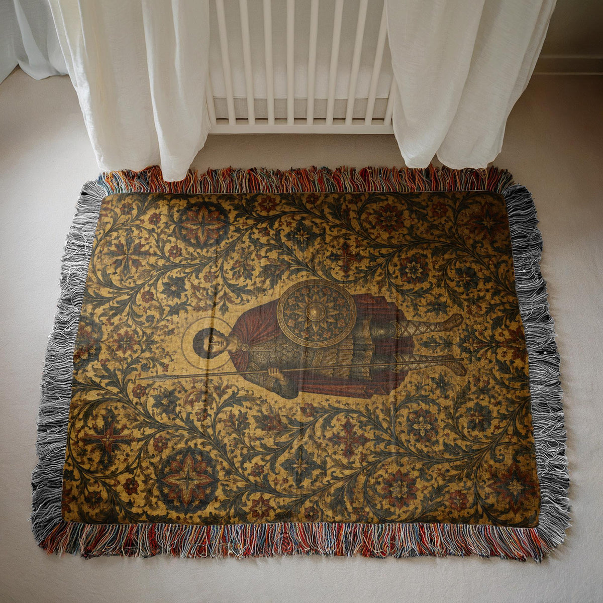 Warrior Saint Woven Blanket