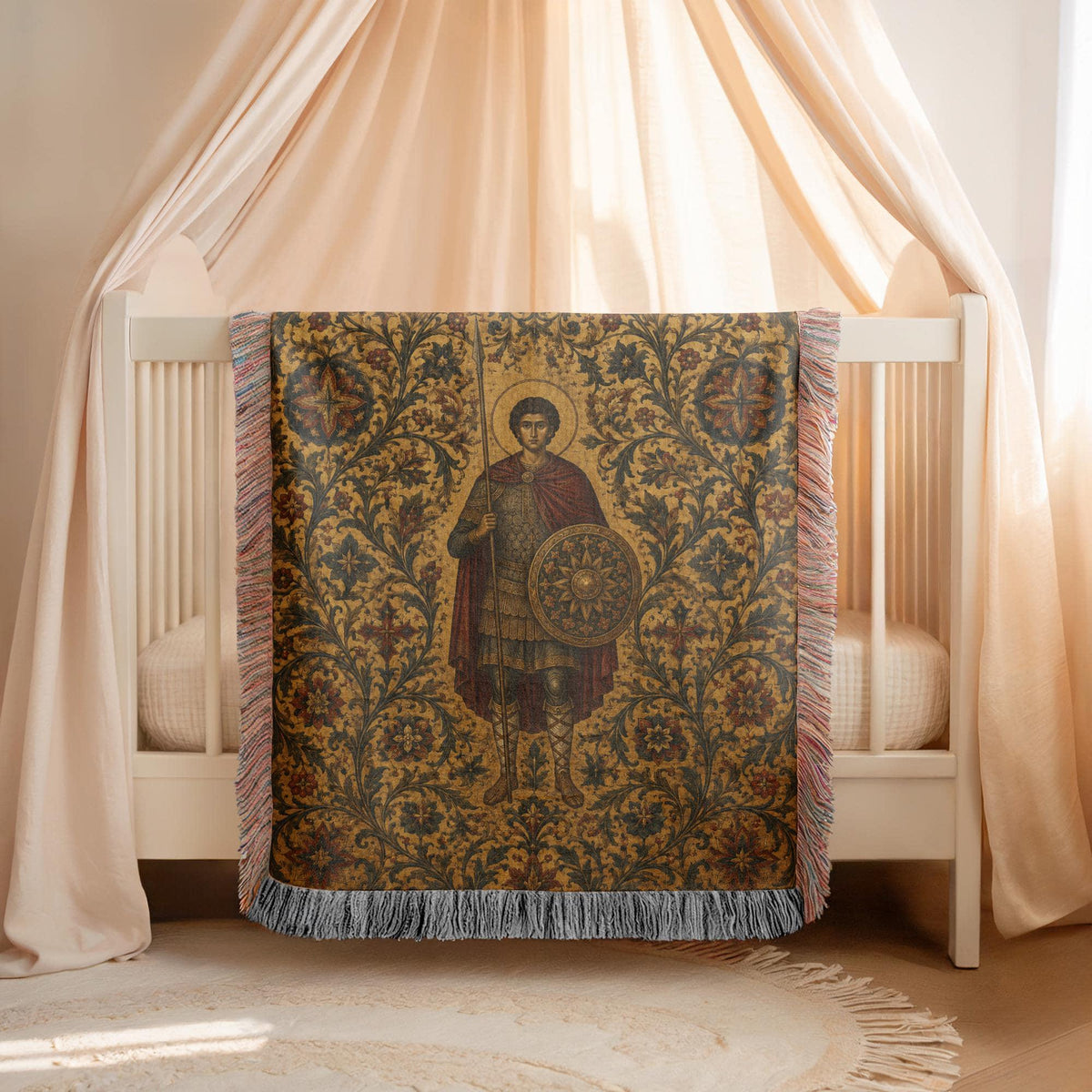 Warrior Saint Woven Blanket