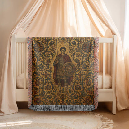 Warrior Saint Woven Blanket