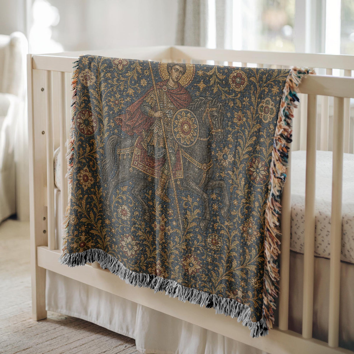 Warrior Saint Woven Blanket