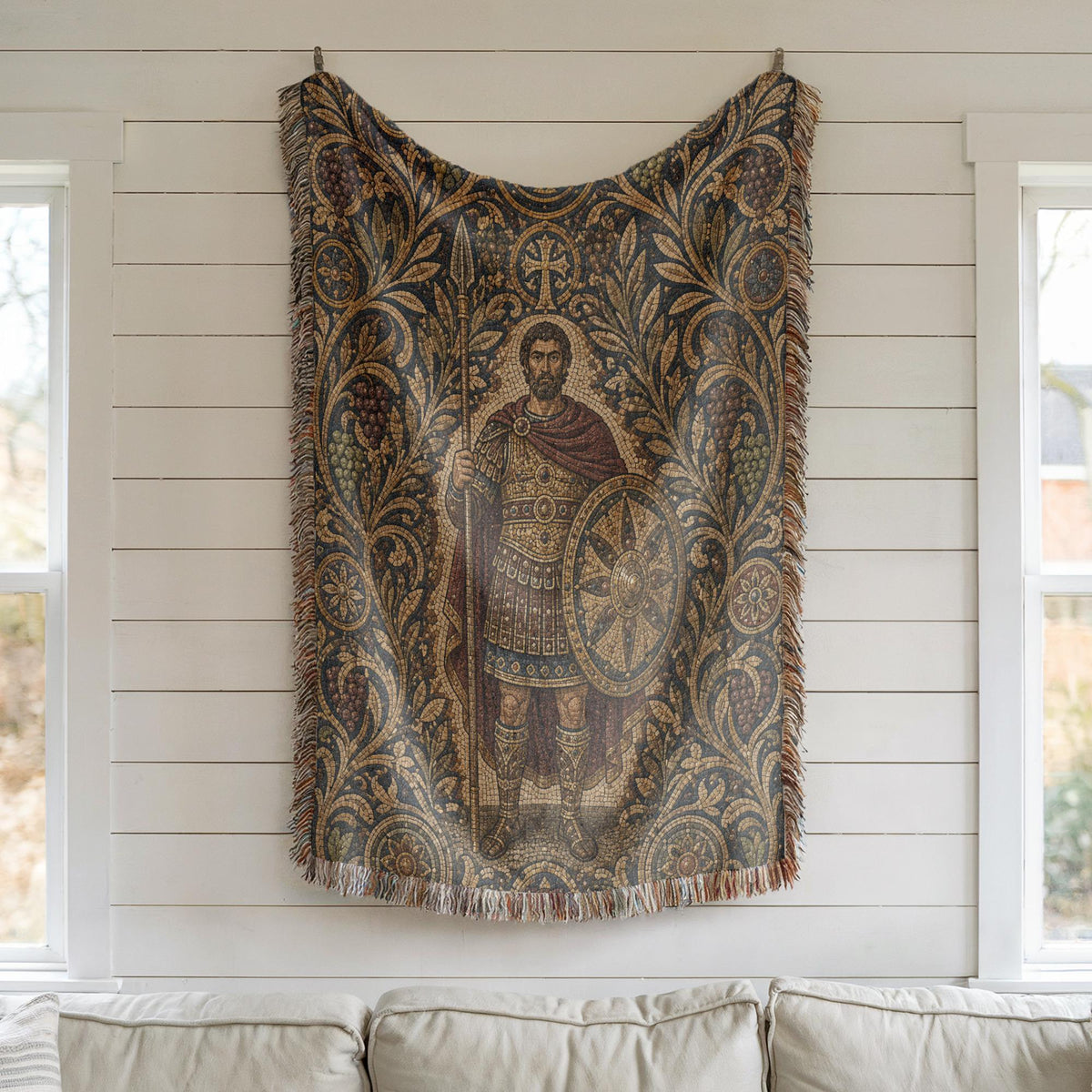 Roman Soldier Woven Blanket