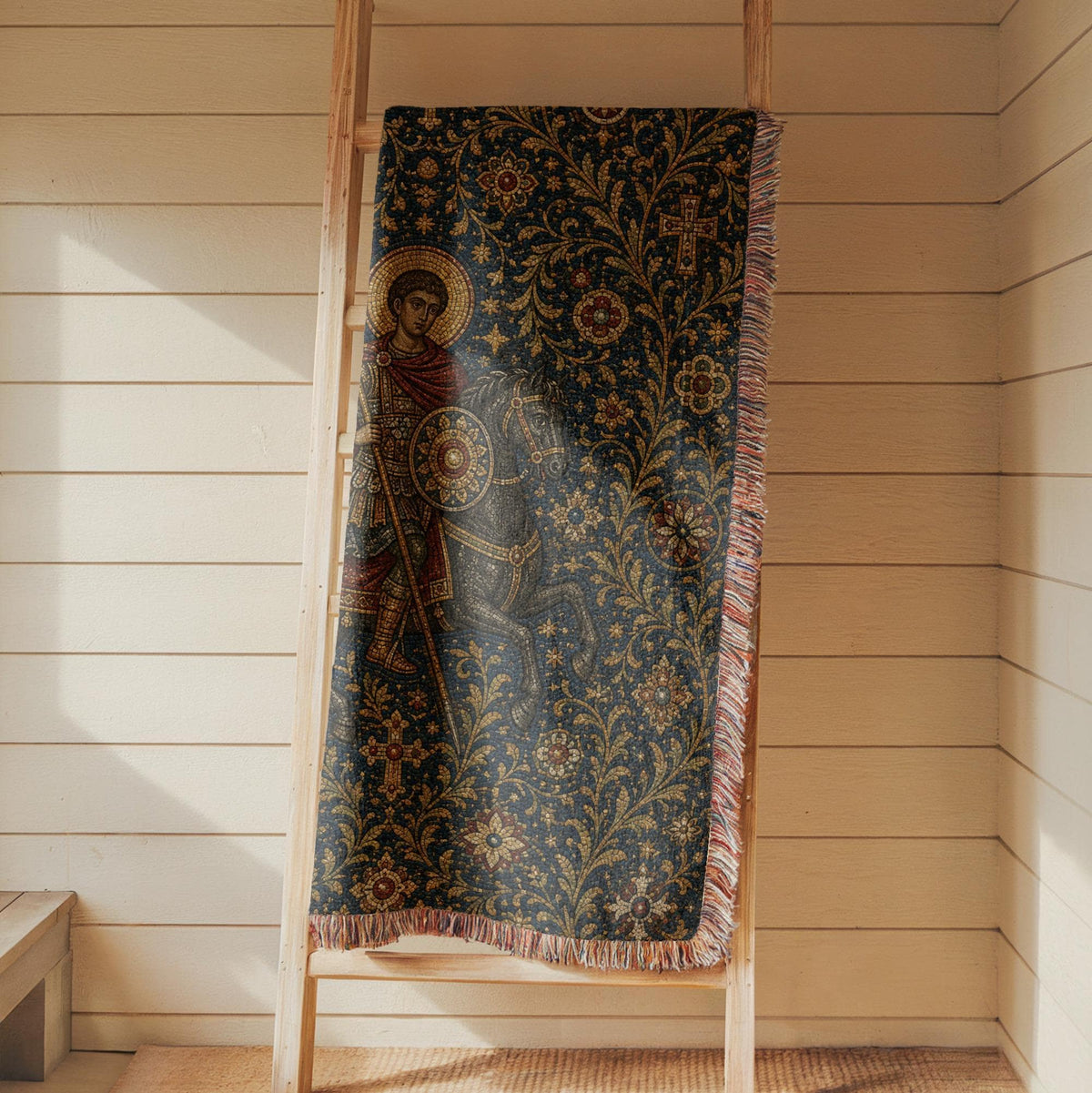 Warrior Saint Woven Blanket