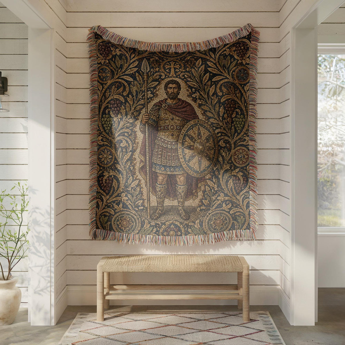 Roman Soldier Woven Blanket