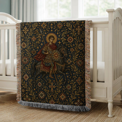 Warrior Saint Woven Blanket