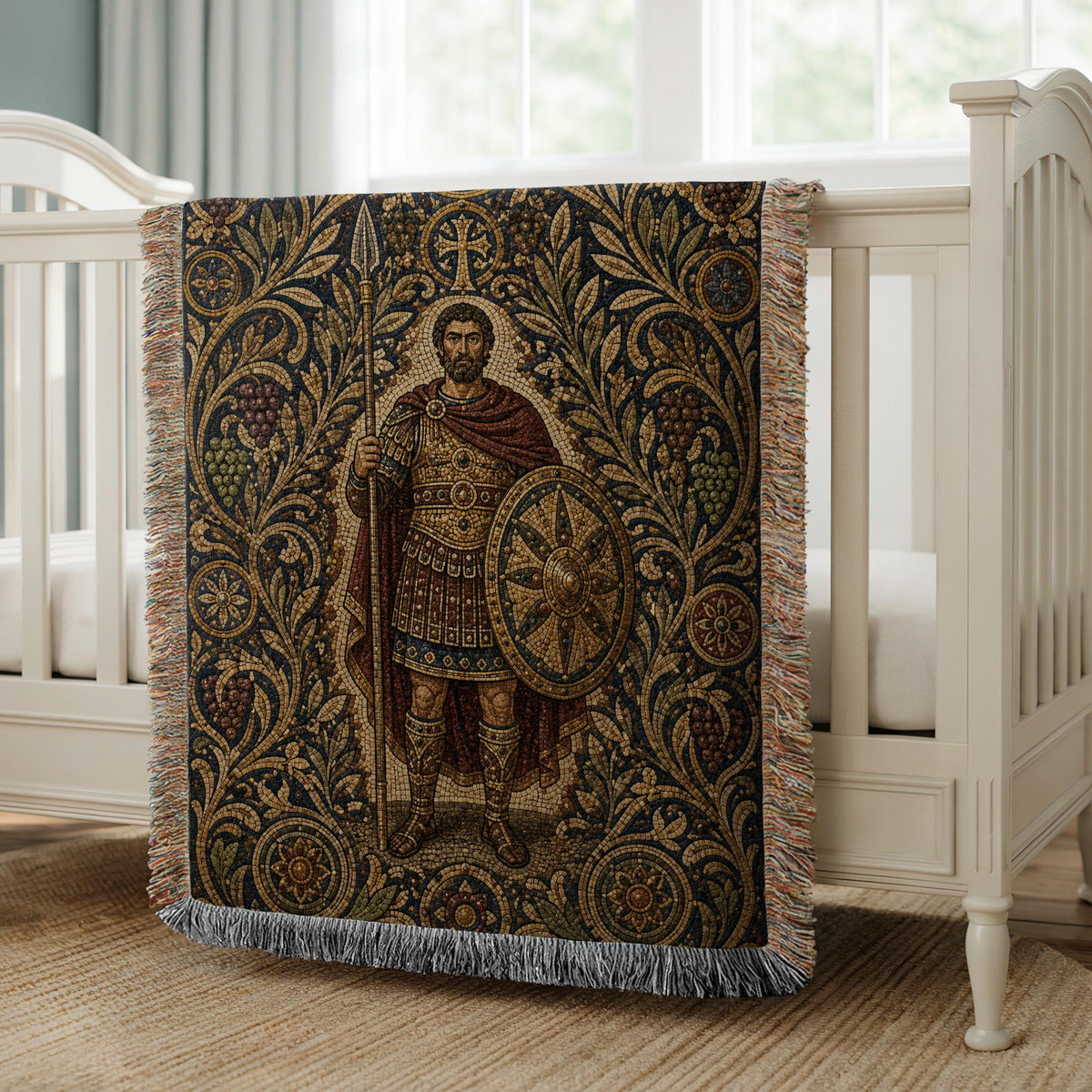 Roman Soldier Woven Blanket
