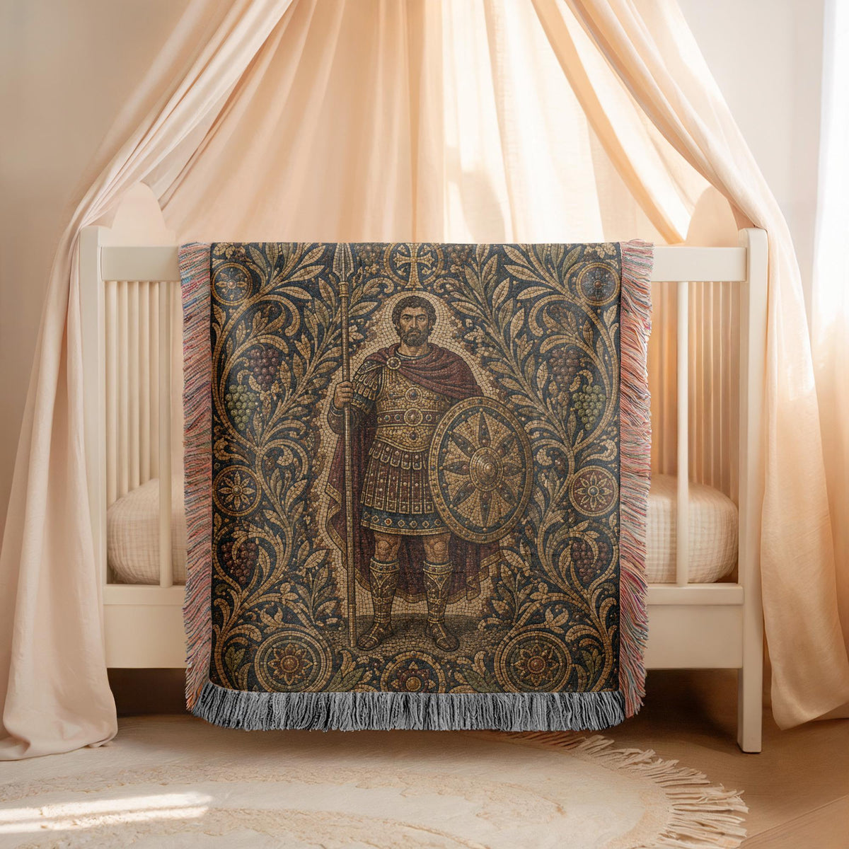 Roman Soldier Woven Blanket
