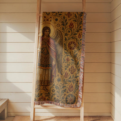 Archangel Michael Woven Blanket