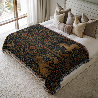 Tree of Life Woven Blanket
