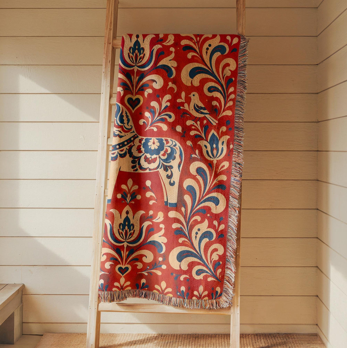 Dala Horse Woven Blanket