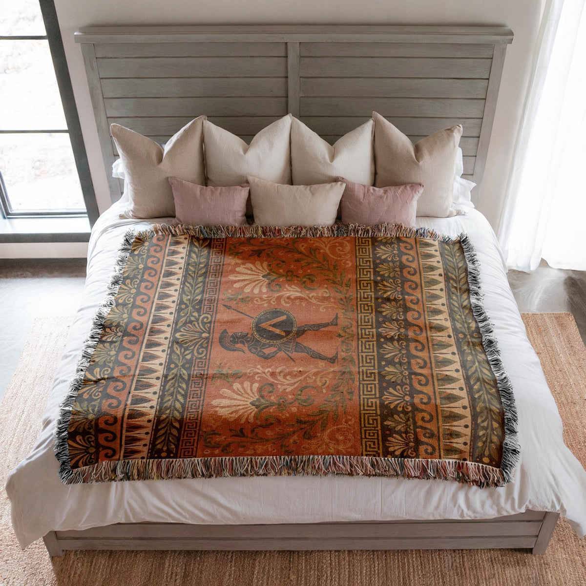 Spartan Warrior Woven Blanket