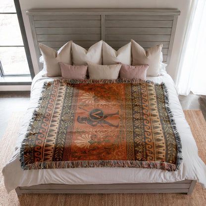 Spartan Warrior Woven Blanket