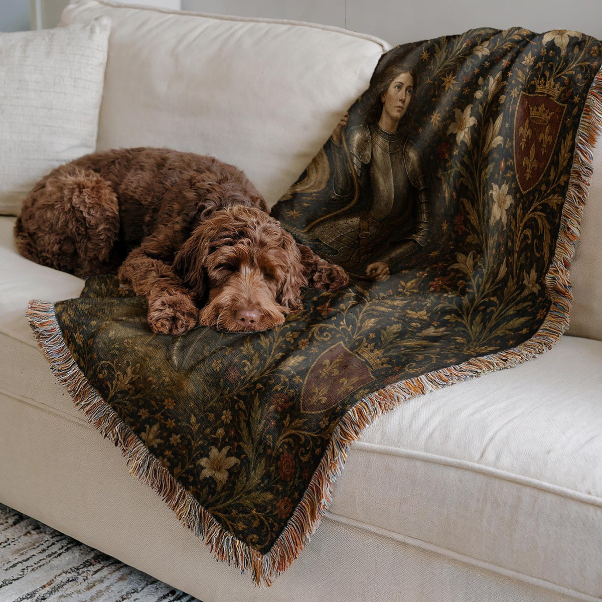Joan of Arc Woven Blanket
