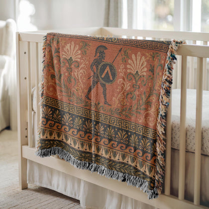 Spartan Warrior Woven Blanket